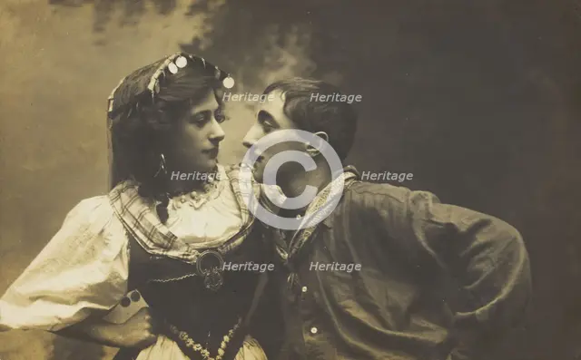 Venie Clements and Bert Edwards acting in "La danse des Apaches", c1910. Creator: Unknown.