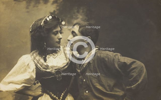 Venie Clements and Bert Edwards acting in "La danse des Apaches", c1910. Creator: Unknown.