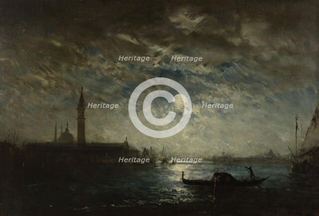 Venise et le Campanile au clair de lune, between 1870 and 1890. Creator: Felix Francois Georges Philibert Ziem.