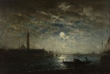 Venise et le Campanile au clair de lune, between 1870 and 1890. Creator: Felix Francois Georges Philibert Ziem
