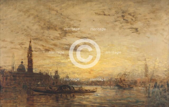 Venise, la Giudecca au crépuscule, between 1860 and 1890. Creator: Felix Francois Georges Philibert Ziem.