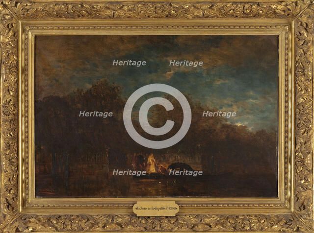 Venise, la sortie du Jardin français au crépuscule, between 1870 and 1890. Creator: Felix Francois Georges Philibert Ziem.