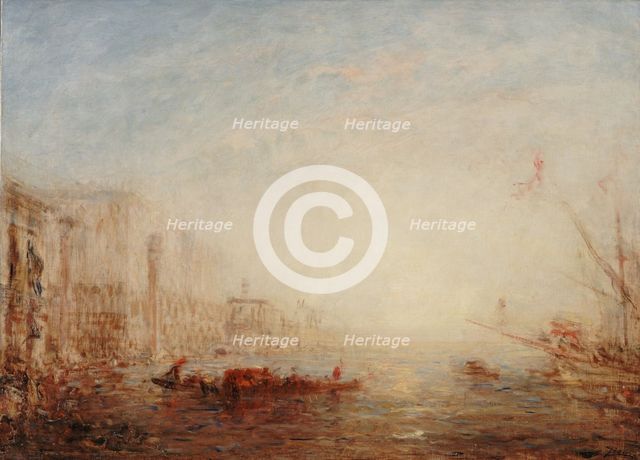 Venise, le Grand Canal au soleil levant, between 1880 and 1890. Creator: Felix Francois Georges Philibert Ziem.
