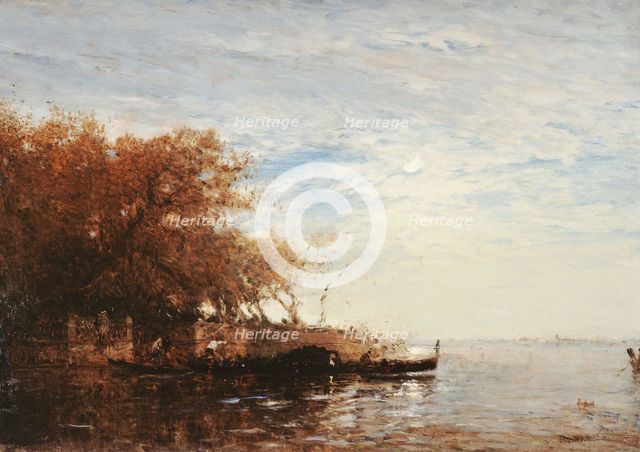 Venise, le Jardin français au clair de lune, between 1880 and 1890. Creator: Felix Francois Georges Philibert Ziem.