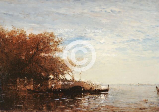 Venise, le Jardin français au clair de lune, between 1880 and 1890. Creator: Felix Francois Georges Philibert Ziem.