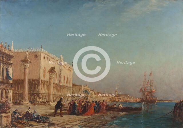 Venise, le Palais des Doges, between 1865 and 1870. Creator: Felix Francois Georges Philibert Ziem.