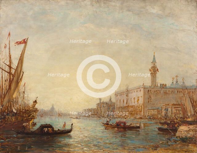 Venise, le Palais des Doges, between 1870 and 1890. Creator: Felix Francois Georges Philibert Ziem.