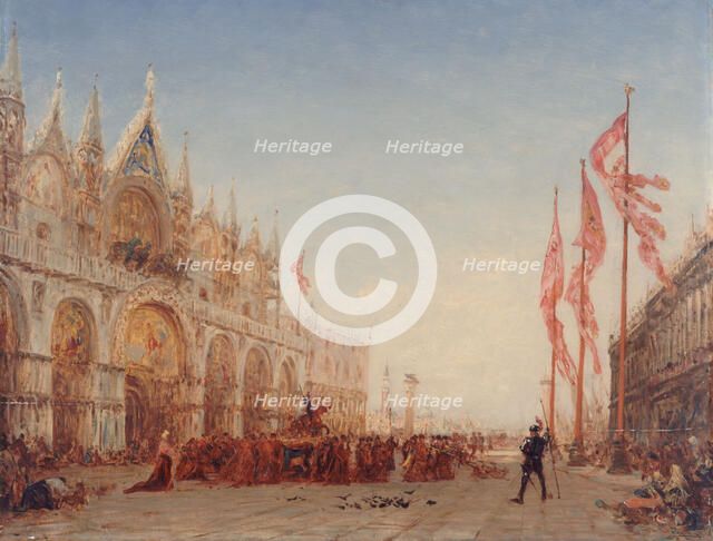 Venise, procession de la Saint-Georges, c.1870. Creator: Felix Francois Georges Philibert Ziem.