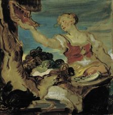 Venison seller, c1880/1885. Creator: Hans Canon