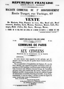 Vente, from French Political posters of the Paris Commune, May 1871