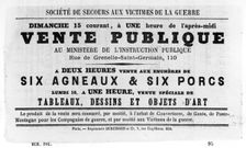 Vente Publique, from French Political posters of the Paris Commune, May 1871