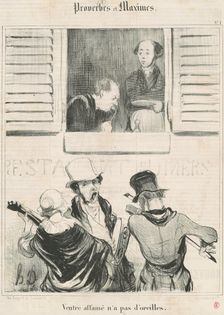 Ventre affamé n'a pas d'orleilles, 19th century. Creator: Honore Daumier