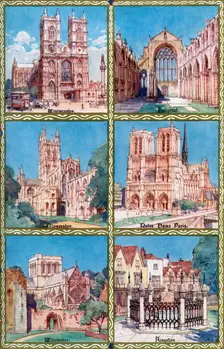 Venues of coronations at various periods before and since Edward the Confessor, 1937.Artist: Henry Charles Brewer
