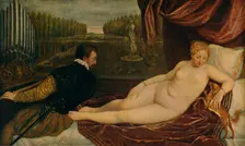 Venus Con El Musico (Venus and music), 1550, (c1934). Artist: Titian