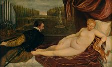 Venus Con El Musico (Venus and music), 1550, (c1934). Artist: Titian