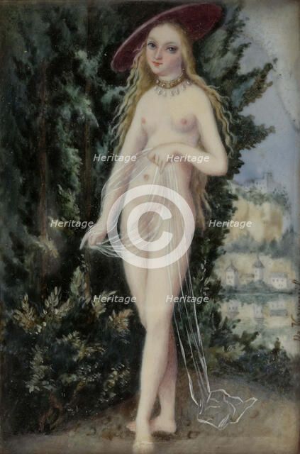 Venus, a copy of Lucas Cranach's painting, c1560s. Creator: Unknown.