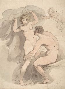 Venus, Anchises and Cupid, 1780-1827. Creator: Thomas Rowlandson