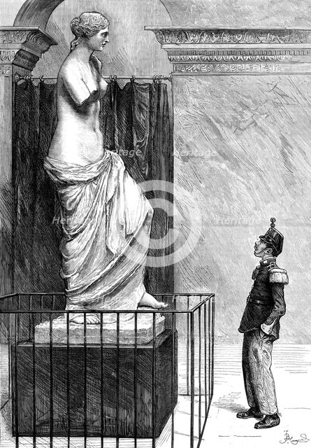 Venus and Mars at the Louvre Gallery, Paris, 1880. Creator: Unknown.