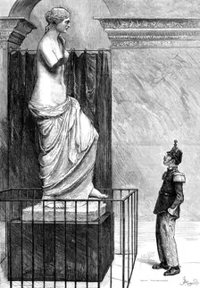 Venus and Mars at the Louvre Gallery, Paris, 1880. Creator: Unknown