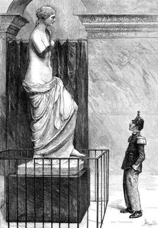 Venus and Mars at the Louvre Gallery, Paris, 1880. Creator: Unknown