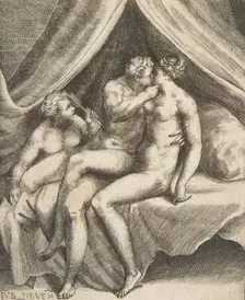 Venus and Mars, from The Loves of the Gods 1531-60. Creator: Giulio Bonasone