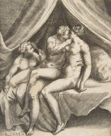 Venus and Mars, from The Loves of the Gods 1531-60. Creator: Giulio Bonasone