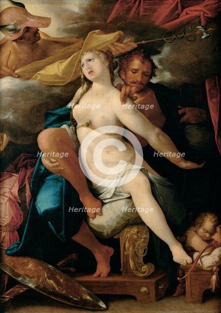 Venus and Mars warned by Mercury, ca 1586. Artist: Spranger, Bartholomeus (1546-1611)