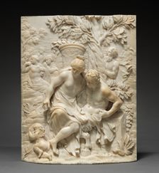 Venus and a Satyr , c. 1700. Creator: Ignaz Elhafen (German, 1658-1715)