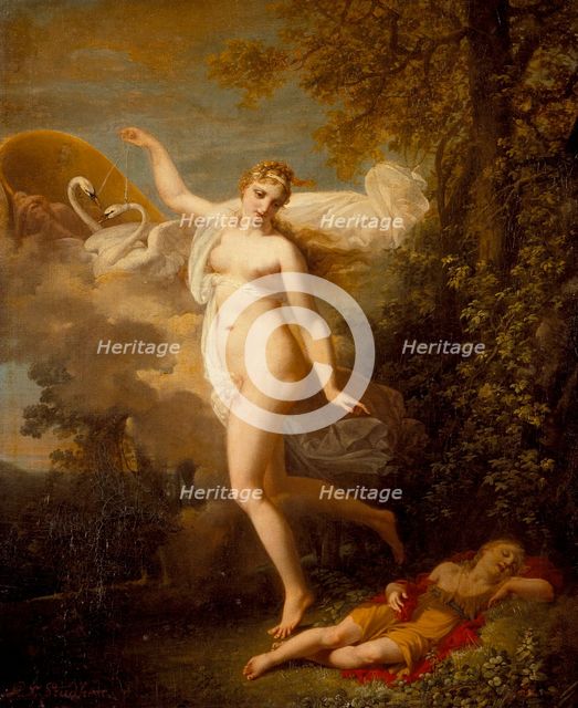 Venus and a Sleeping Cupid, c1810. Creator: Jean-Baptiste Mallet.