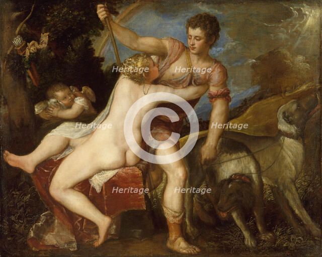 Venus and Adonis, 1550s. Creator: Titian.