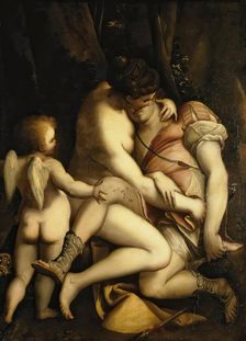 Venus and Adonis, 1565. Creator: Luca Cambiaso