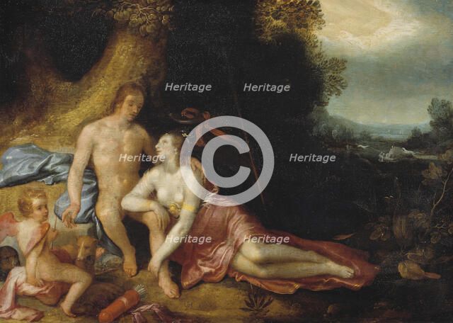 Venus and Adonis, 1603. Creator: Cornelis Cornelisz van Haarlem.