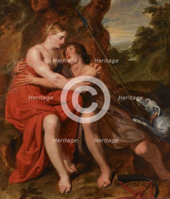 Venus and Adonis, 1629. Creator: Joost de Pape.