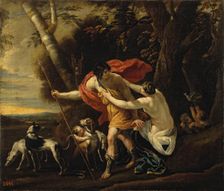 Venus and Adonis, 1638. Creator: Workshop of Simon Vouet