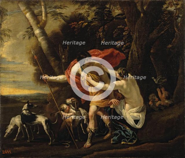 Venus and Adonis, 1638. Creator: Workshop of Simon Vouet.