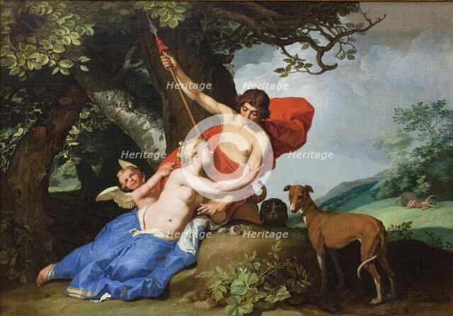 Venus and Adonis, 1632. Creator: Abraham Bloemaert.