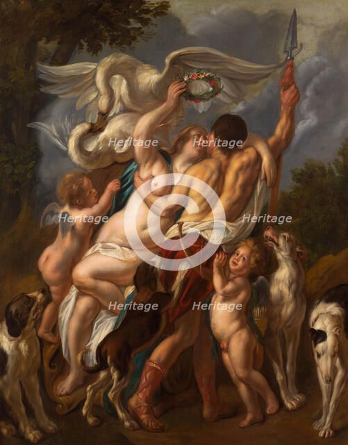 Venus and Adonis, 1655-1660. Creator: Jordaens; Jacob (1593-1678).