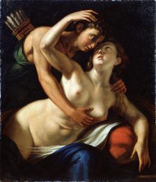 Venus and Adonis 16th century. Artist: Luca Cambiaso