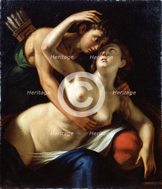 'Venus and Adonis', 16th century.  Artist: Luca Cambiaso