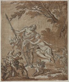 Venus and Adonis, 1713. Creator: Unknown