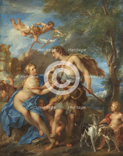 Venus and Adonis, 1729. Creator: Francois Lemoyne.