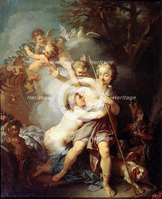 'Venus and Adonis', 1750s.  Artist: Etienne Jeaurat