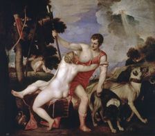 Venus and Adonis a work by Titian in 1553