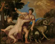 Venus and Adonis, about 1555-1560. Creator: Titian