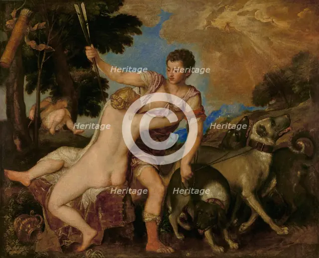Venus and Adonis, about 1555-1560. Creator: Titian.