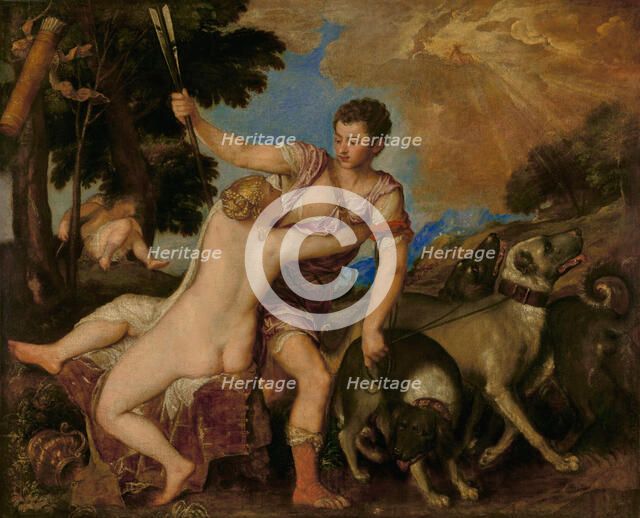 Venus and Adonis, about 1555-1560. Creator: Titian.