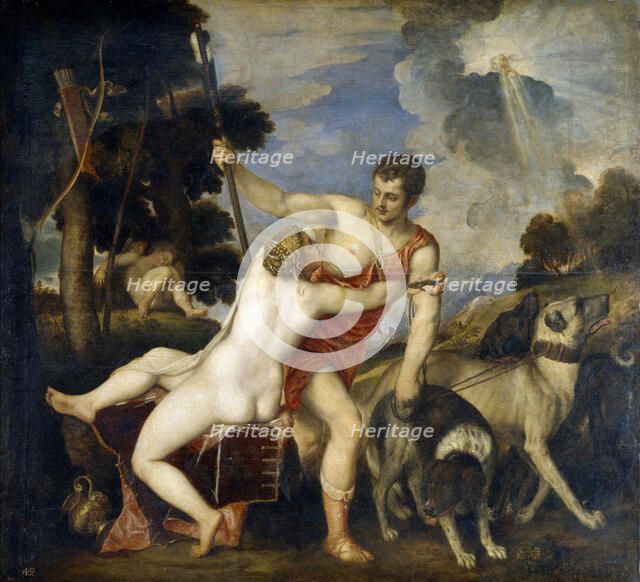 Venus and Adonis. Artist: Titian (1488-1576)