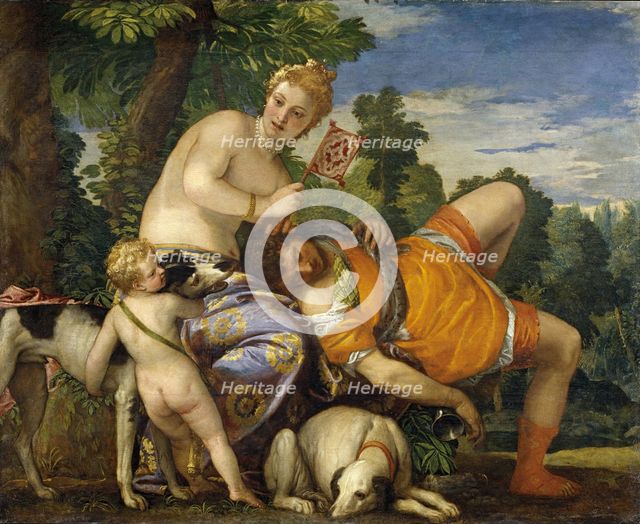 Venus and Adonis, c1580. Creator: Paolo Veronese.