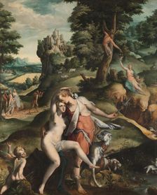 Venus and Adonis, c.1585-c.1590. Creator: Bartholomeus Spranger