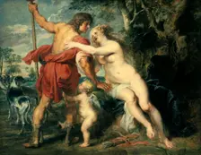 Venus and Adonis c1630. Artist: Peter Paul Rubens